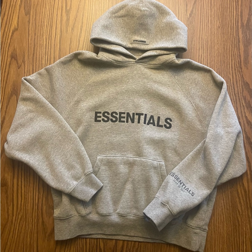 Fear of God Essentials Gray Oversized Hoodie